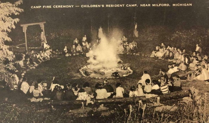 Camp Dearborn - Old Postcard